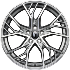V1 Wheels V7 Glossy Gunmetal Machined Alufelge 8.5x19 Zoll ET44 LK 5x112 ML66.6