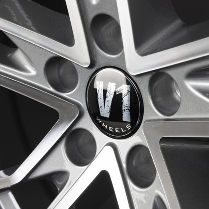 V1 Wheels V7 Glossy Gunmetal Machined Alufelge 8.5x19 Zoll ET44 LK 5x112 ML66.6 – Bild 3