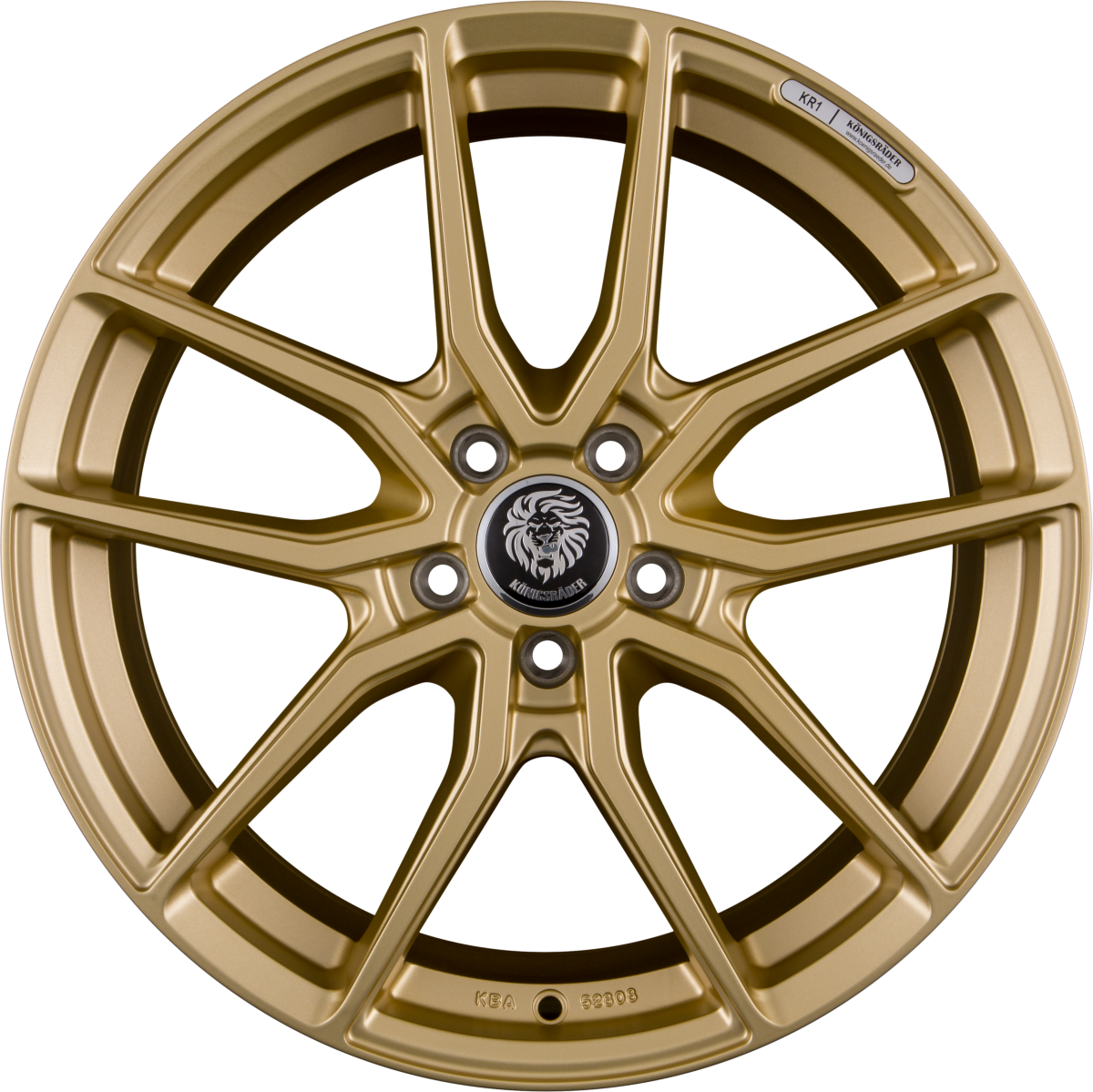 Königsräder KR1 Gold Matt Alufelge 8x18 Zoll ET45 LK 5x114.3 ML72.6