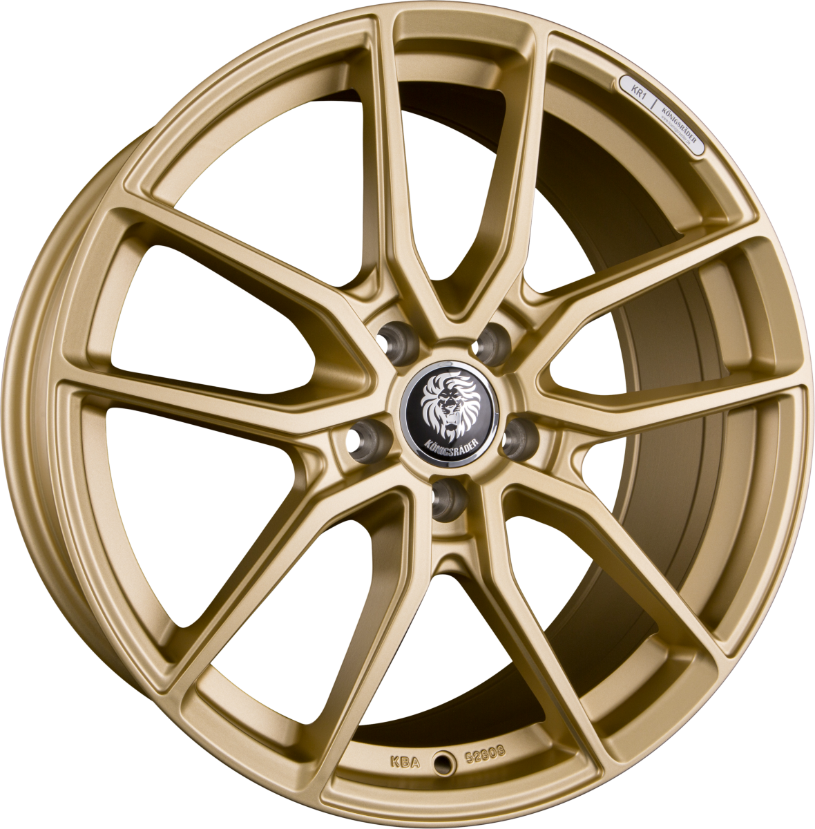 Königsräder KR1 Gold Matt Alufelge 8x18 Zoll ET45 LK 5x114.3 ML72.6 – Bild 2