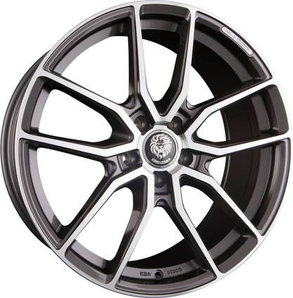 Königsräder KR1 Grey Polished Alufelge 8x18 Zoll ET45 LK 5x120 ML72.6 – Bild 2