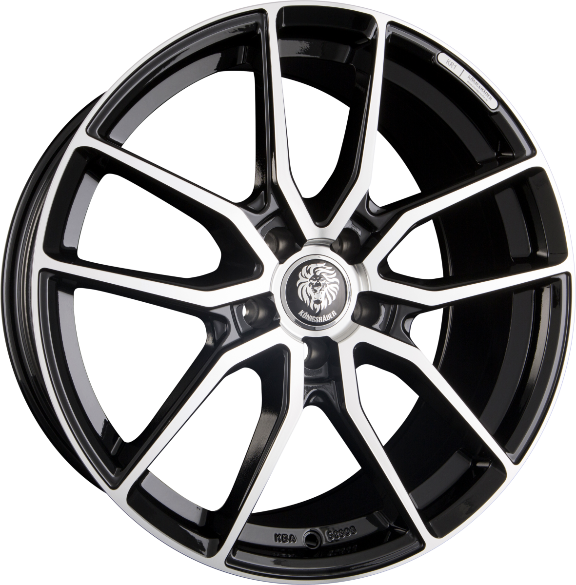 Königsräder KR1 Black Polished Alufelge 8.5x19 Zoll ET35 LK 5x112 ML66.6 – Bild 2