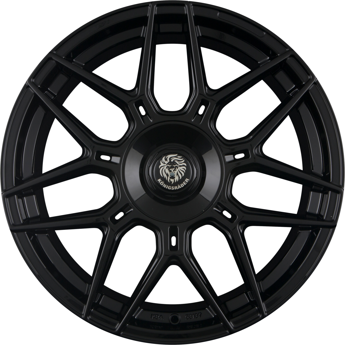Königsräder KR2 Black Glossy Alufelge 8.5x19 Zoll ET35 LK 5x112 ML72.6