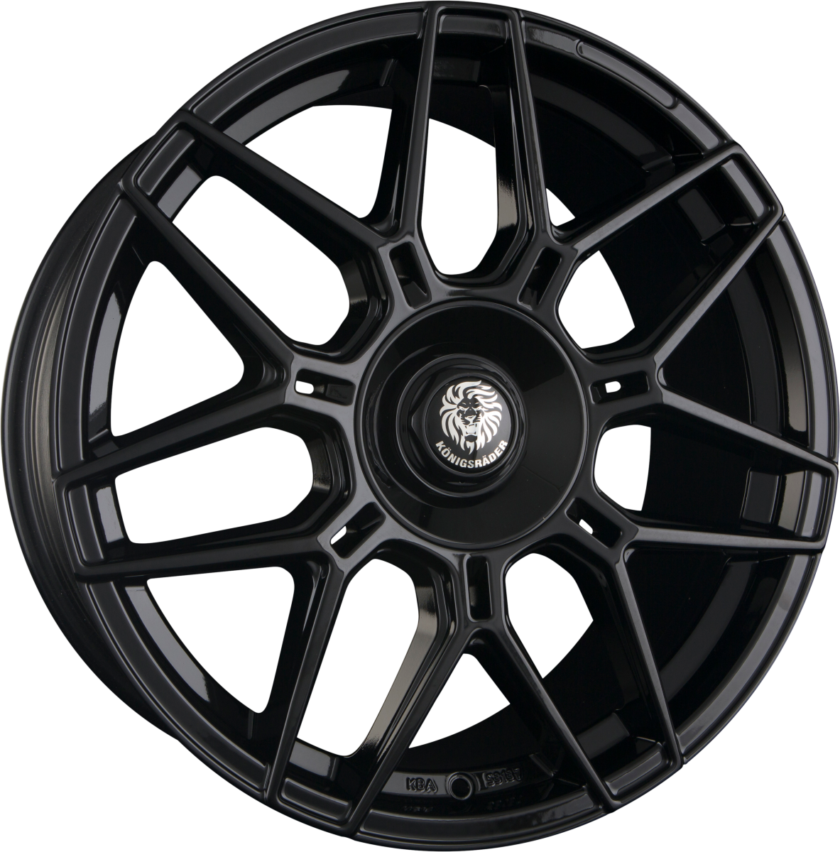 Königsräder KR2 Black Glossy Alufelge 8.5x19 Zoll ET35 LK 5x112 ML72.6 – Bild 2