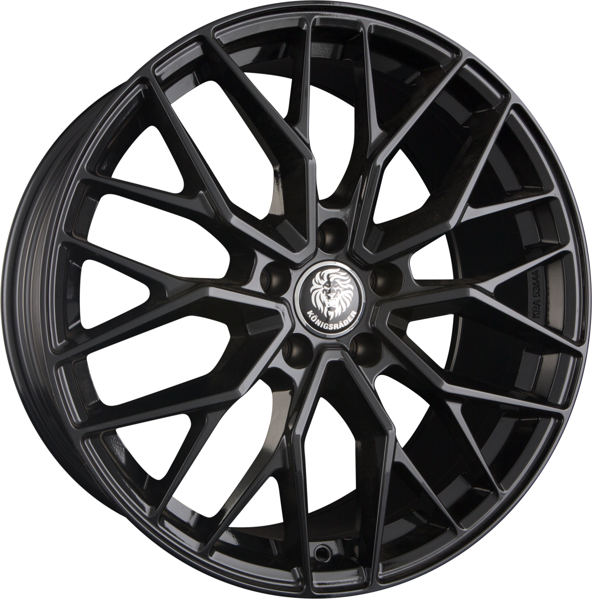 Königsräder KR3 Black Glossy Alufelge 8.5x19 Zoll ET45 LK 5x114.3 ML72.6 – Bild 2