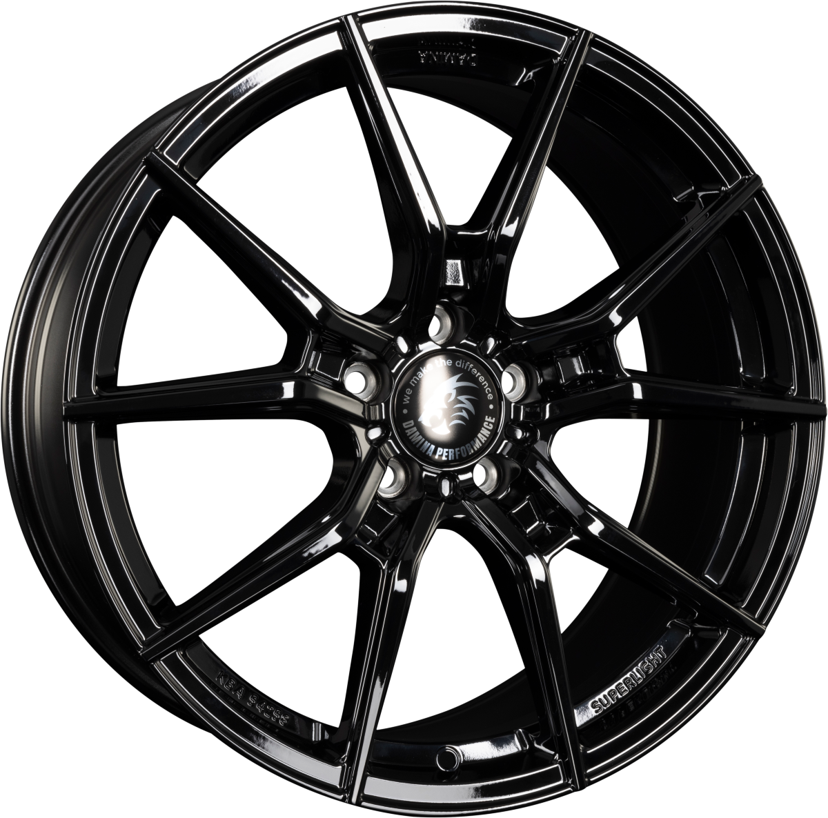 Damina Performance DM13 Superlight Black Alufelge 8.5x19 Zoll ET28 LK 5x112 ML66.6