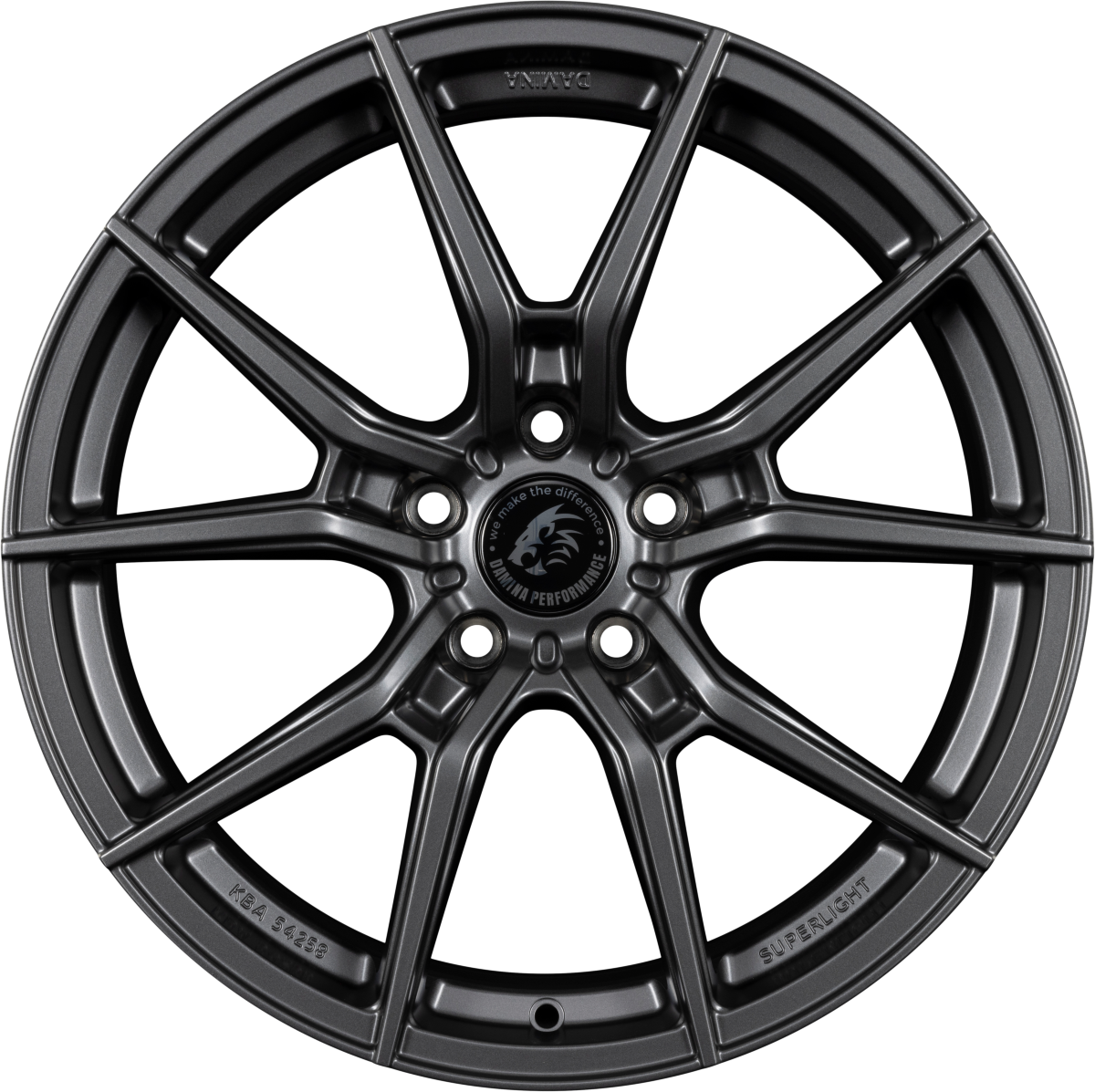 Damina Performance DM13 Superlight Grey Matt Alufelge 8.5x19 Zoll ET28 LK 5x112 ML66.6
