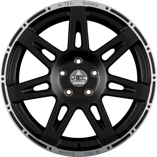 W-TEC Extreme Schwarz-Silber Alufelge 8.5x17 Zoll ET30 LK 5x127 ML71.6