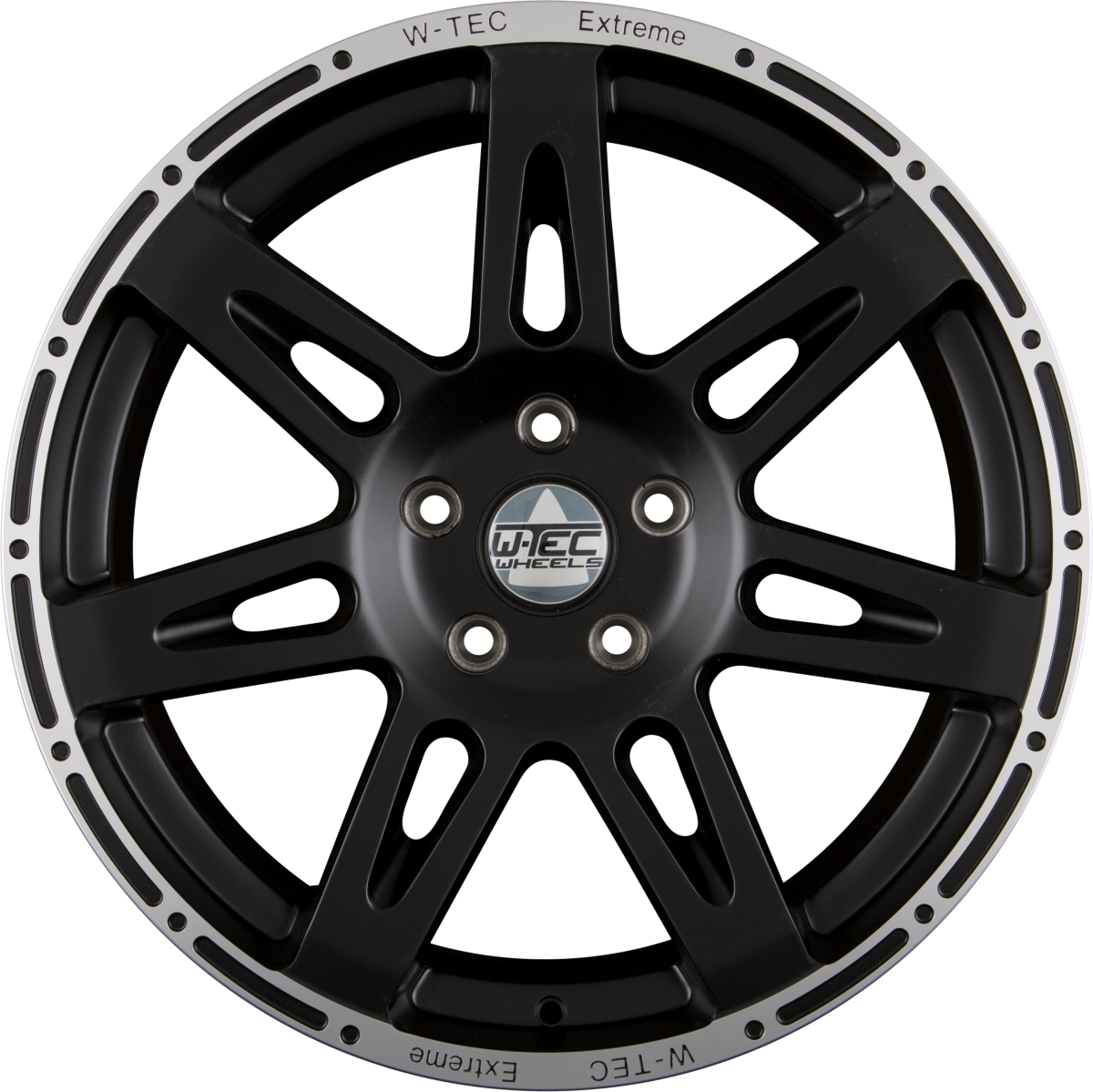 W-TEC Extreme Schwarz-Silber Alufelge 8.5x17 Zoll ET30 LK 5x127 ML71.6