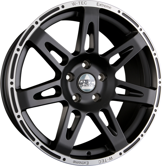 W-TEC Extreme Schwarz-Silber Alufelge 8.5x17 Zoll ET30 LK 5x127 ML71.6 – Bild 2