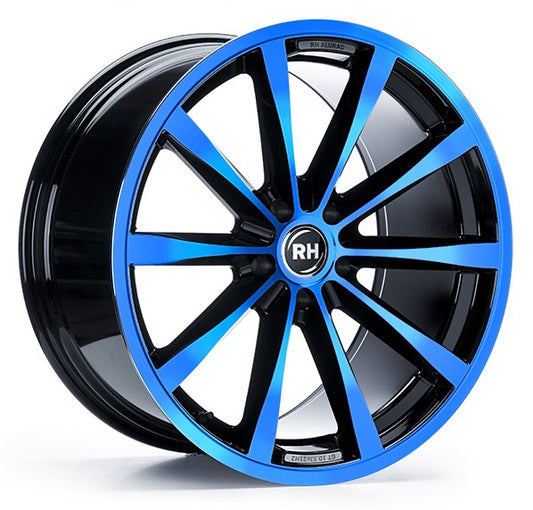 RH Alurad GT color polished - blue Alufelge 10.5x21 Zoll ET56 LK 5x114.3 ML72.6
