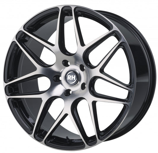 RH Alurad RB11 schwarz voll poliert Alufelge 10.5x20 Zoll ET50 LK 5x112 ML72.6