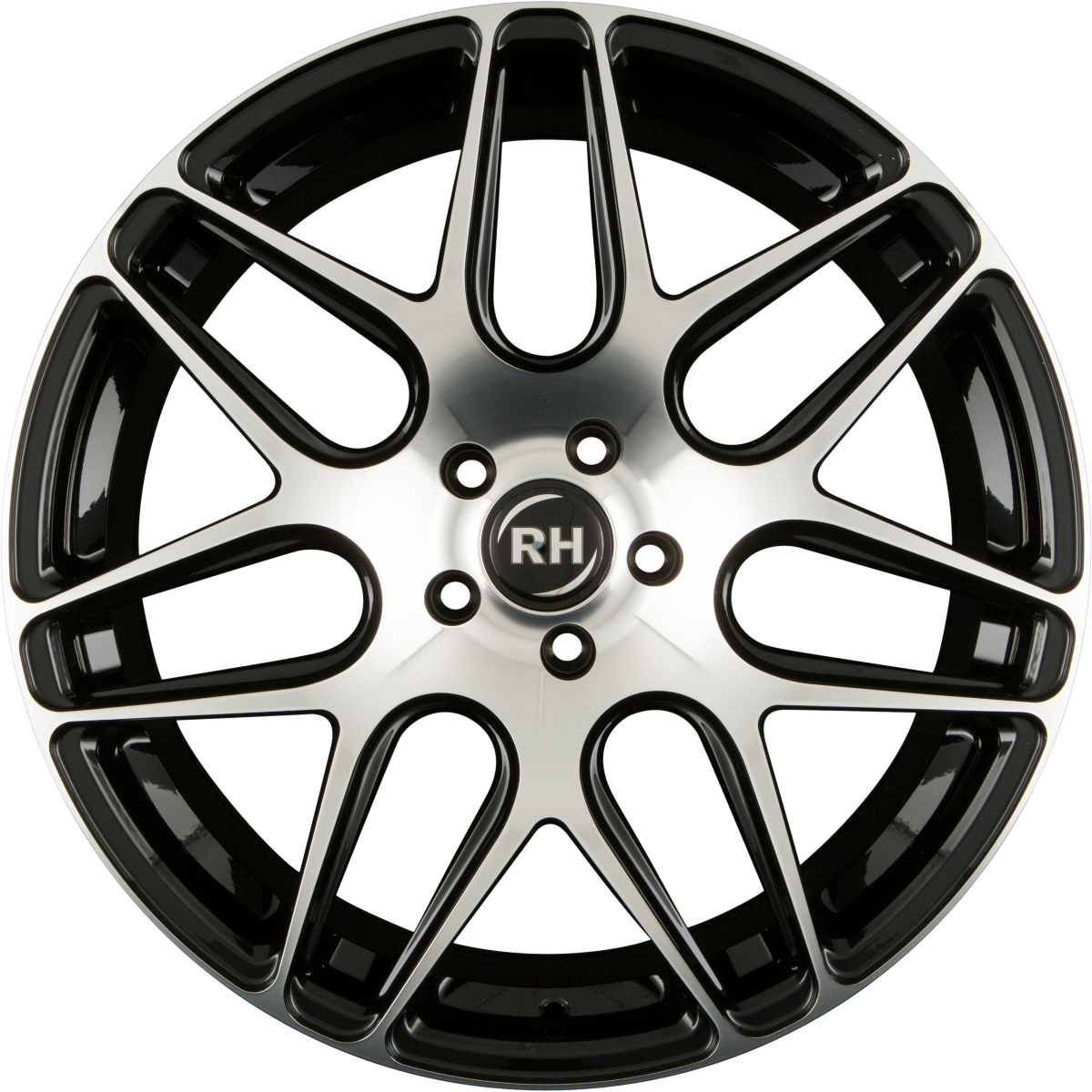 RH Alurad RB11 Schwarz Voll Poliert Alufelge 9x21 Zoll ET50 LK 5x112 ML72.6