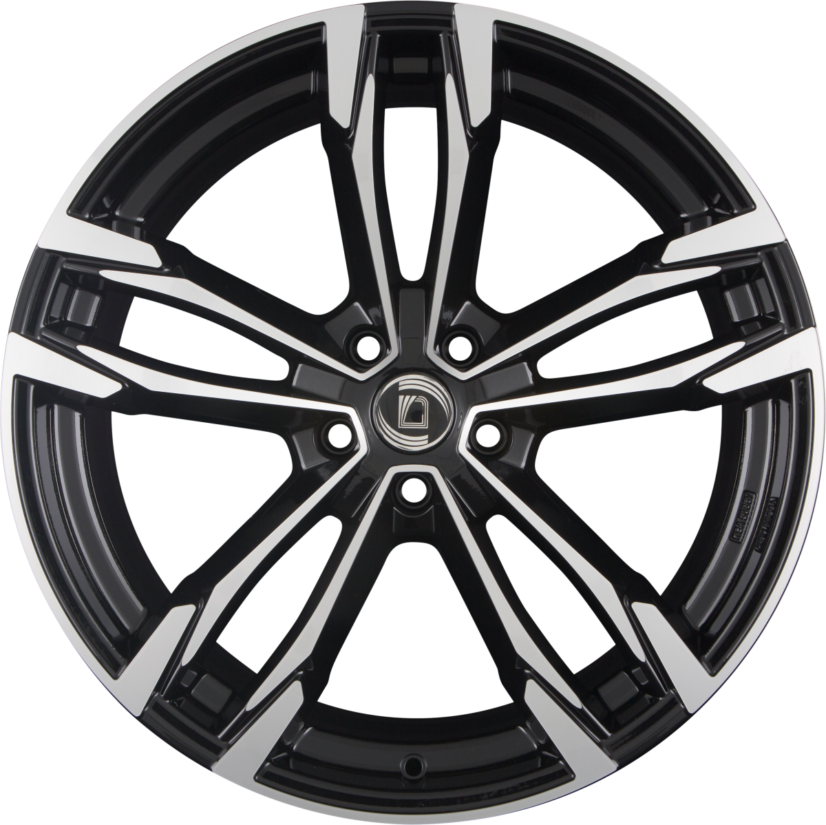 Diewe Wheels Avio NERO S MACHINED - Schwarz Glanz Frontpoliert Alufelge 9.5x19 Zoll ET39 LK 5x112 ML66.6 – Bild 3