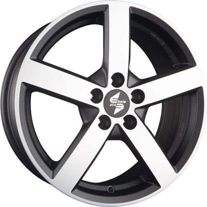 Etabeta Eros Black Matt Full Polished Alufelge 7.5x17 Zoll ET30 LK 5x112 ML66.6 – Bild 2