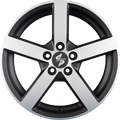 Etabeta Eros Black Matt Full Polished Alufelge 8x18 Zoll ET30 LK 5x112 ML66.6