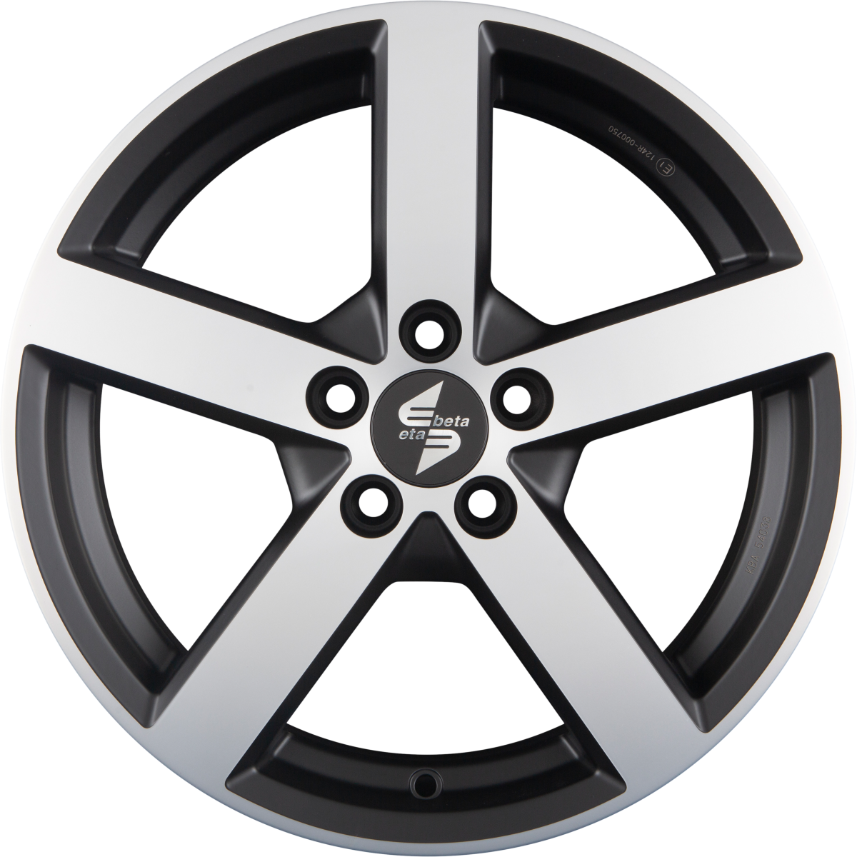 Etabeta Eros Black Matt Full Polished Alufelge 8x18 Zoll ET30 LK 5x112 ML66.6