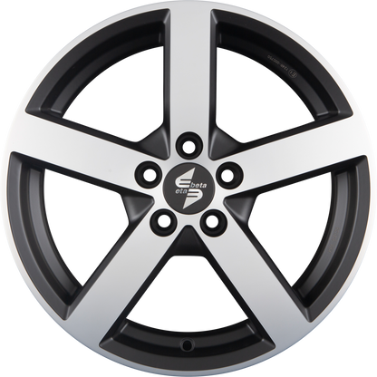 Etabeta Eros Black Matt Full Polished Alufelge 8x18 Zoll ET30 LK 5x112 ML66.6
