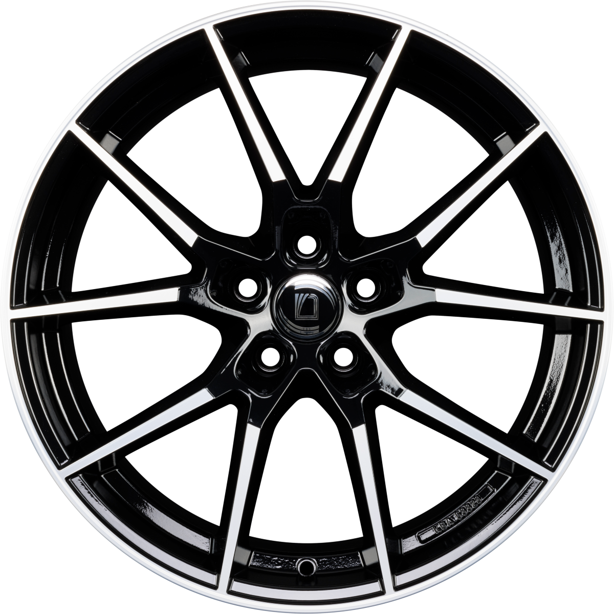 Diewe Wheels Alla NERO S MACHINED - Schwarz Glanz Frontpoliert Alufelge 9x19 Zoll ET40 LK 5x112 ML66.6 – Bild 3