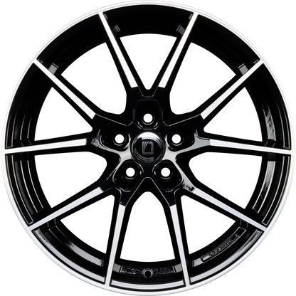 Diewe Wheels Alla NERO S MACHINED - Schwarz Glanz Frontpoliert Alufelge 9x19 Zoll ET40 LK 5x112 ML66.6 – Bild 3