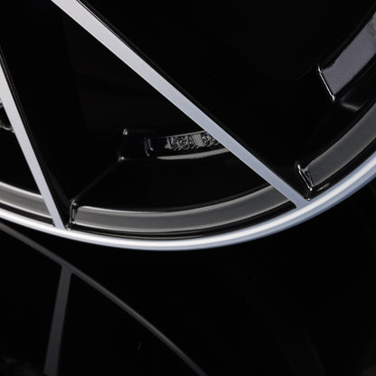 Diewe Wheels Alla NERO S MACHINED - Schwarz Glanz Frontpoliert Alufelge 9x19 Zoll ET40 LK 5x112 ML66.6 – Bild 6