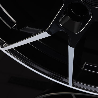 Diewe Wheels Alla NERO S MACHINED - Schwarz Glanz Frontpoliert Alufelge 9x19 Zoll ET40 LK 5x112 ML66.6 – Bild 7