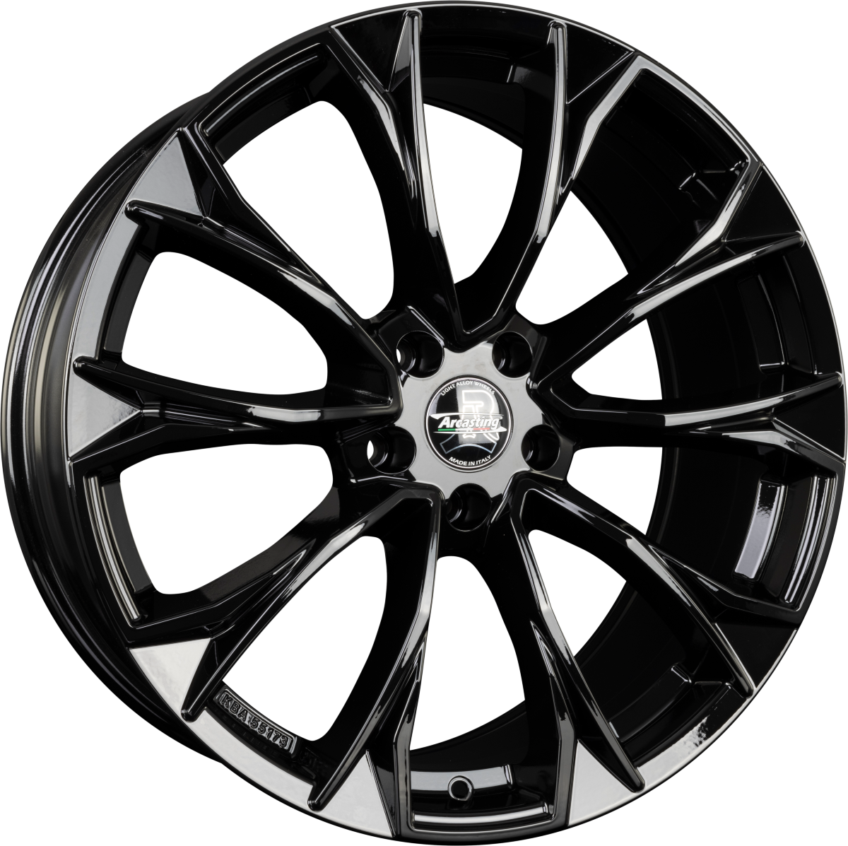 Diewe Century NERO S - Schwarz Glanz Alufelge 8.5x20 Zoll ET30 LK 5x112 ML66.6 – Bild 2