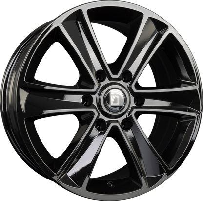 Diewe Wheels Mammut 6 NERO S - Schwarz Glanz Alufelge 8x18 Zoll ET50 LK 6x130 ML84.1 – Bild 3