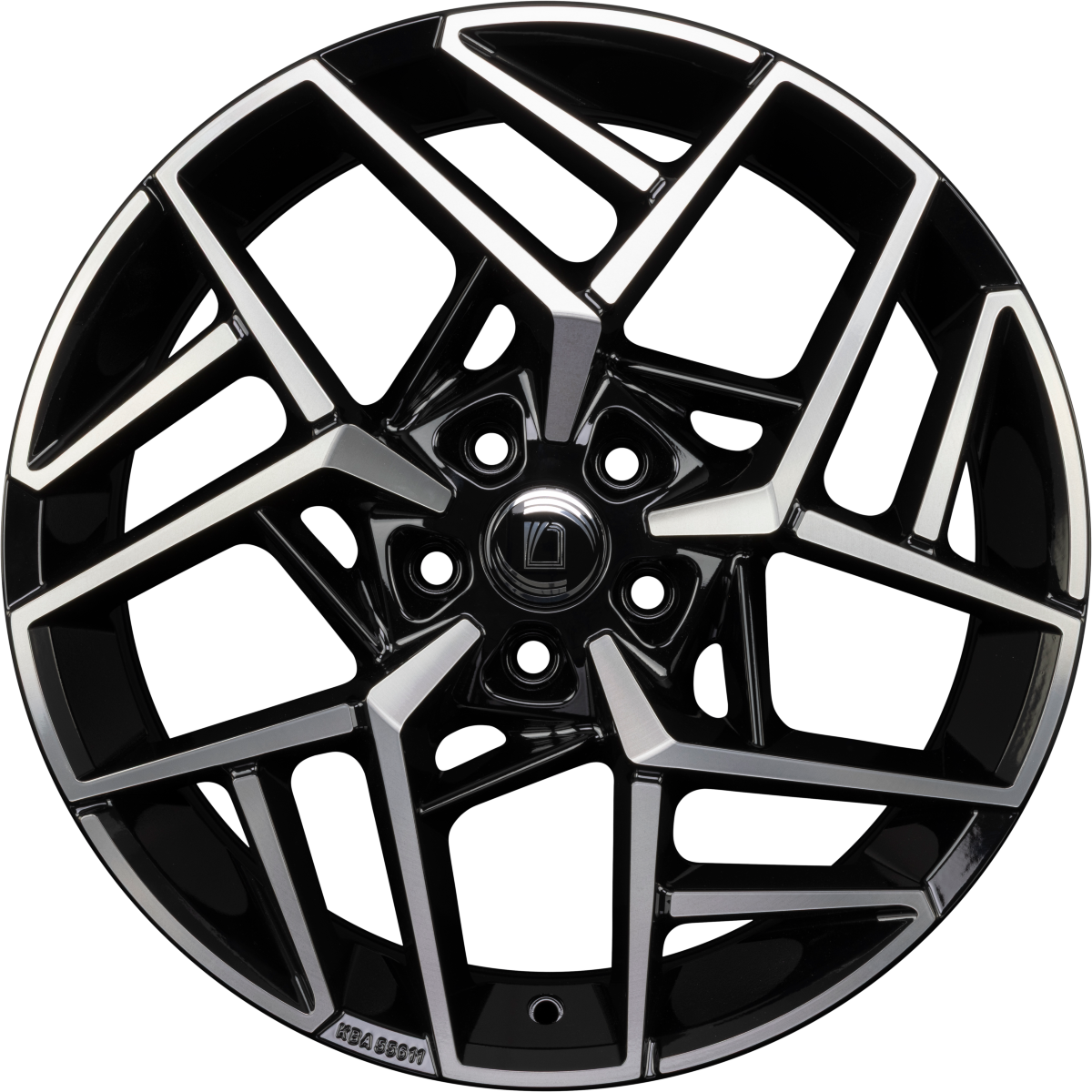 Diewe Wheels Nora NERO S MACHINED - Schwarz Glanz Frontpoliert Alufelge 8x19 Zoll ET34 LK 5x112 ML66.6 – Bild 3