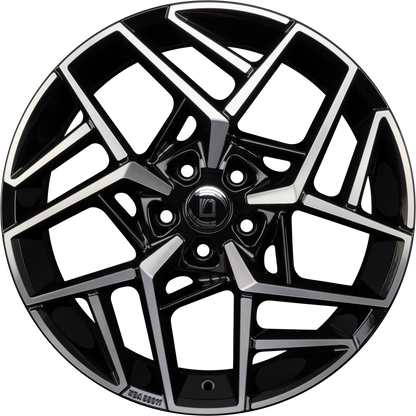 Diewe Wheels Nora NERO S MACHINED - Schwarz Glanz Frontpoliert Alufelge 8x19 Zoll ET34 LK 5x112 ML66.6 – Bild 3