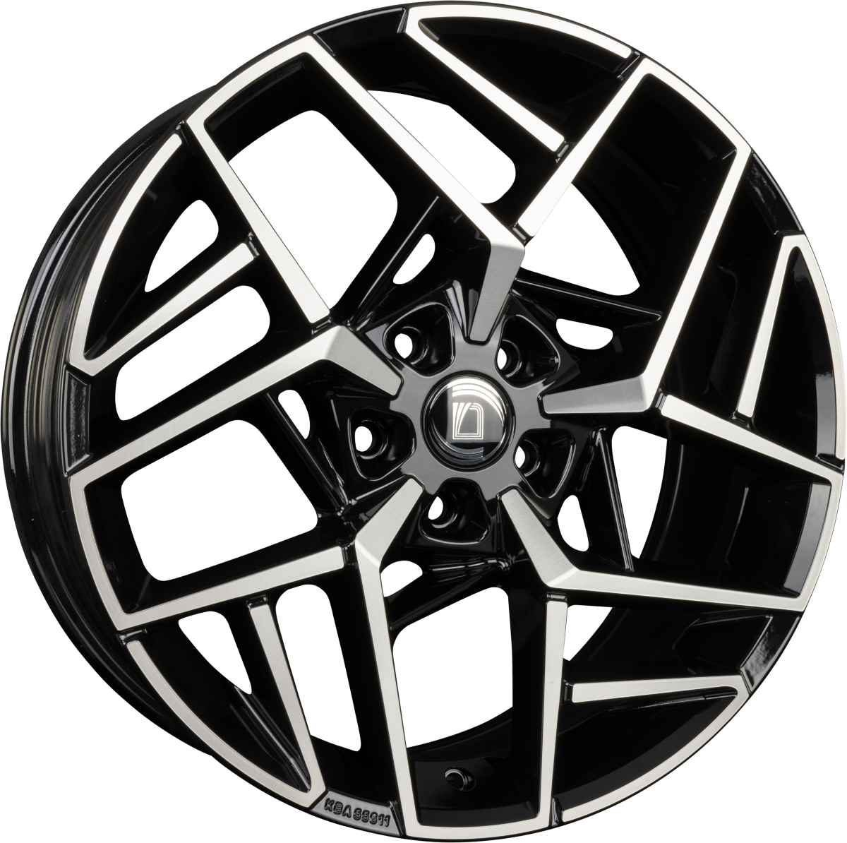 Diewe Wheels Nora NERO S MACHINED - Schwarz Glanz Frontpoliert Alufelge 8x19 Zoll ET34 LK 5x112 ML66.6 – Bild 4