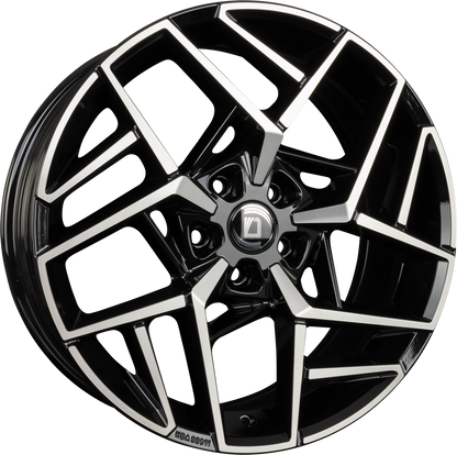 Diewe Wheels Nora NERO S MACHINED - Schwarz Glanz Frontpoliert Alufelge 8x19 Zoll ET43 LK 5x112 ML66.6 – Bild 4