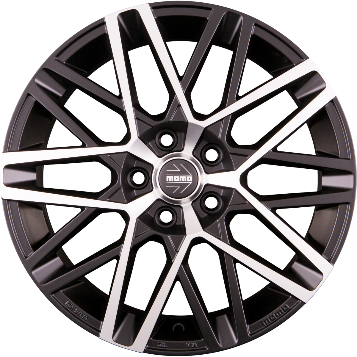 Diewe Avenger Matt Black Polished Alufelge 8x18 Zoll ET40 LK 5x114.3 ML72.3
