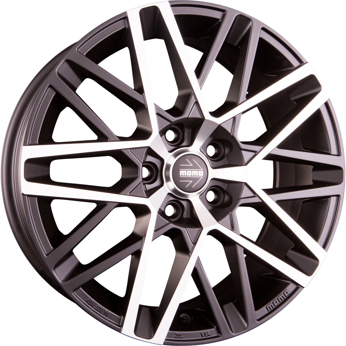 Diewe Avenger Matt Black Polished Alufelge 8x18 Zoll ET40 LK 5x114.3 ML72.3 – Bild 2