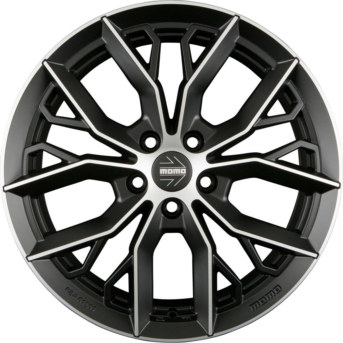 Diewe Massimo Matt Black Polished Alufelge 8x18 Zoll ET30 LK 5x120 ML72.6