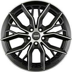 Diewe Massimo Matt Black Polished Alufelge 8x18 Zoll ET40 LK 5x114.3 ML72.3