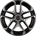 Diewe RF-04 Black Matt Polished Alufelge 9x20 Zoll ET26 LK 5x112 ML66.6