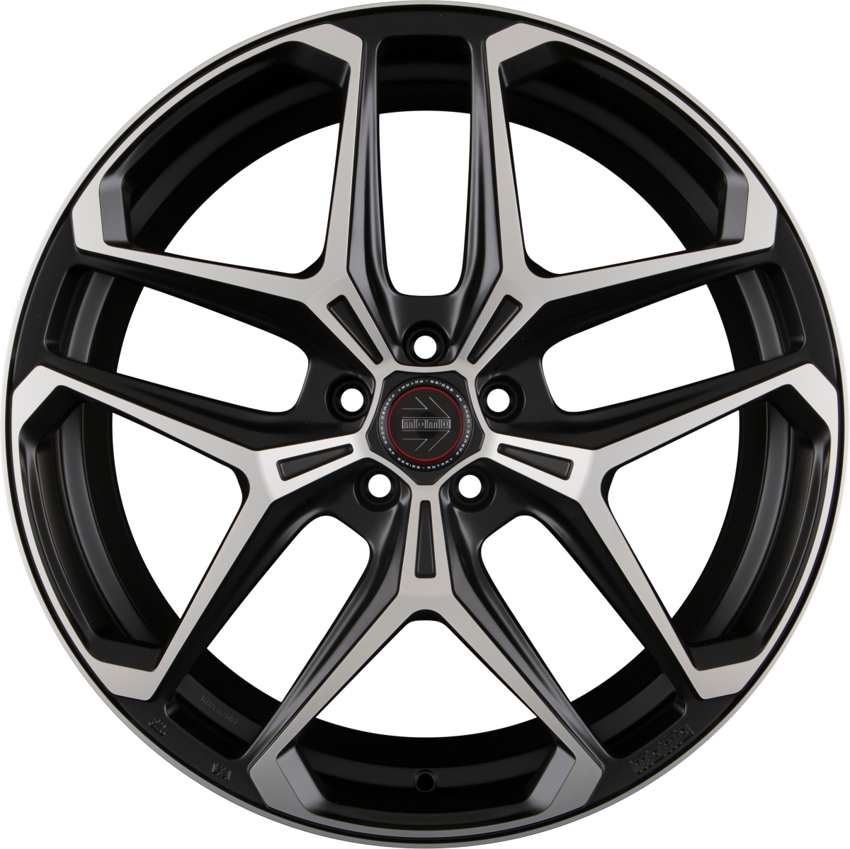 Diewe RF-04 Black Matt Polished Alufelge 9x20 Zoll ET26 LK 5x112 ML66.6