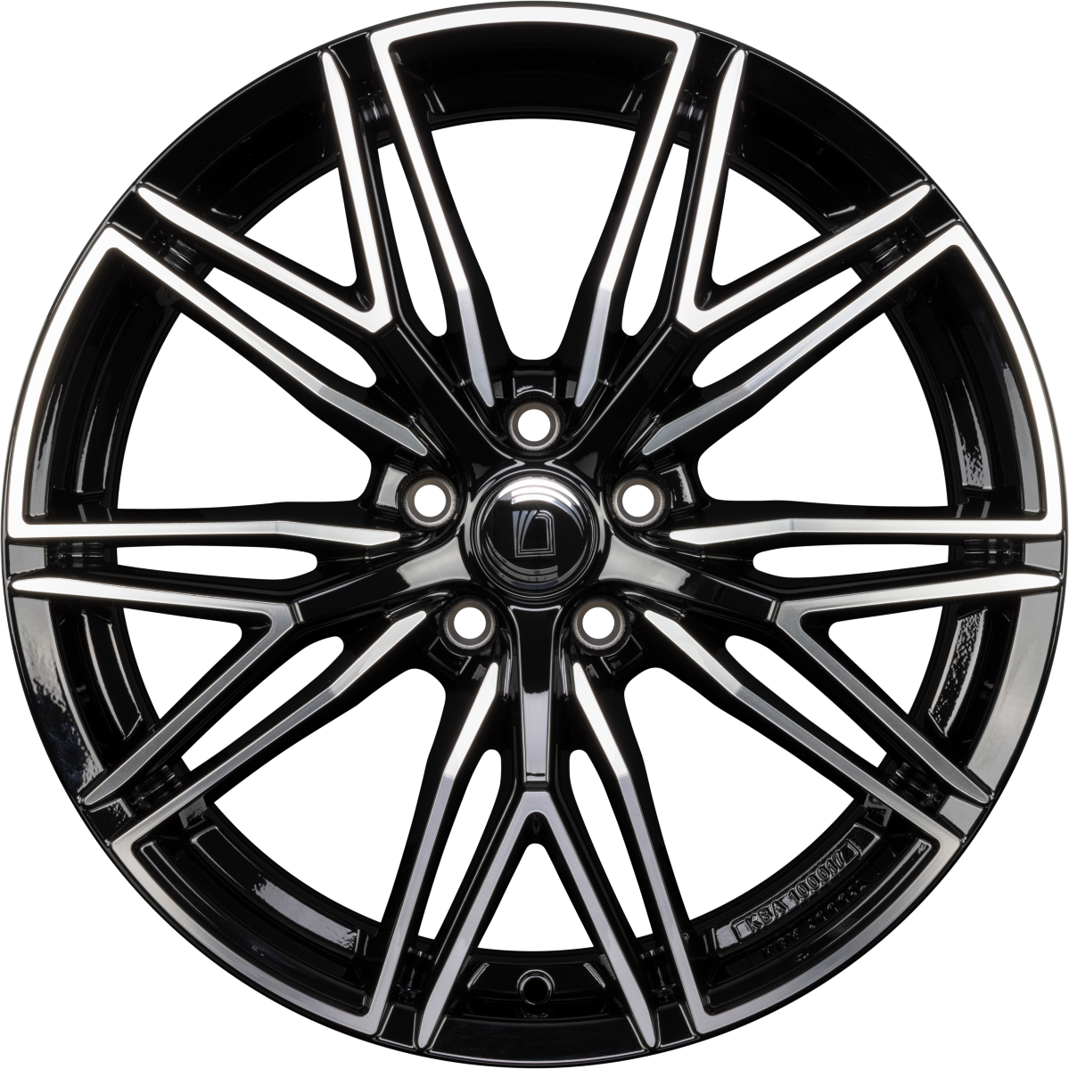 Diewe Wheels Predator NERO S MACHINED - Schwarz Glanz Frontpoliert Alufelge 8x19 Zoll ET40 LK 5x108 ML67.1 – Bild 3
