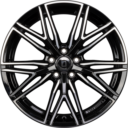 Diewe Wheels Predator NERO S MACHINED - Schwarz Glanz Frontpoliert Alufelge 8x19 Zoll ET43 LK 5x112 ML66.6 – Bild 3