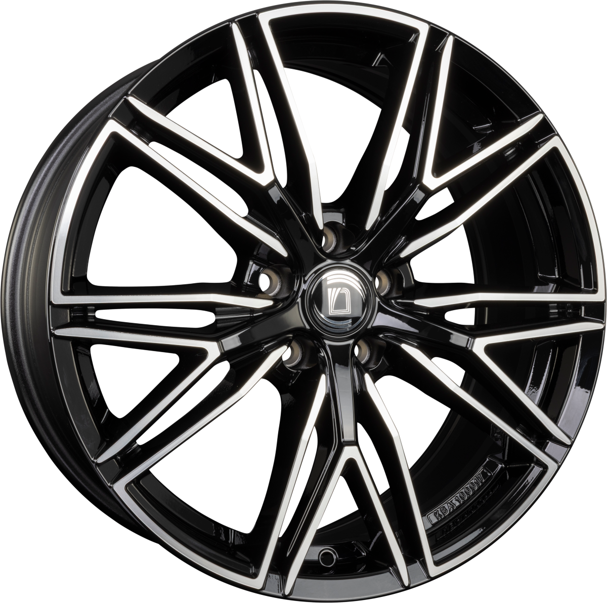 Diewe Wheels Predator NERO S MACHINED - Schwarz Glanz Frontpoliert Alufelge 8x19 Zoll ET43 LK 5x112 ML66.6 – Bild 4