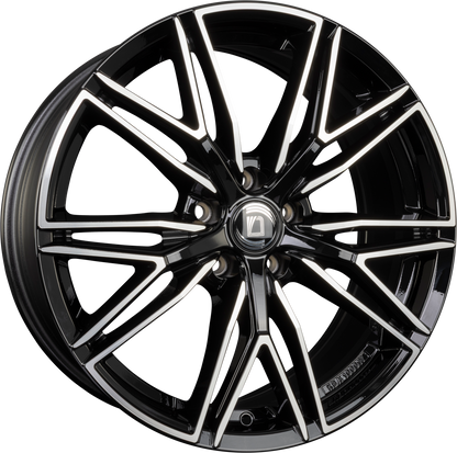 Diewe Wheels Predator NERO S MACHINED - Schwarz Glanz Frontpoliert Alufelge 8x19 Zoll ET43 LK 5x112 ML66.6 – Bild 4