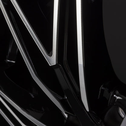 Diewe Wheels Predator NERO S MACHINED - Schwarz Glanz Frontpoliert Alufelge 8x19 Zoll ET43 LK 5x112 ML66.6 – Bild 7