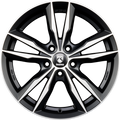 Diewe Fast Black Matt Polished Alufelge 7.5x17 Zoll ET45 LK 5x108 ML72.3