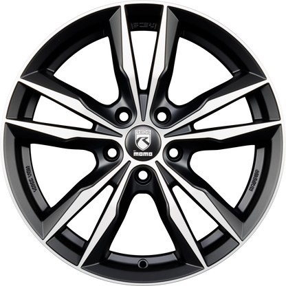 Diewe Fast Black Matt Polished Alufelge 7.5x17 Zoll ET45 LK 5x108 ML72.3