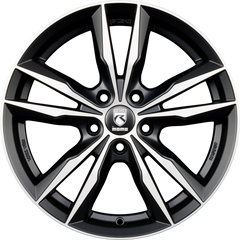 Diewe Fast Black Matt Polished Alufelge 7.5x17 Zoll ET45 LK 5x112 ML72.3