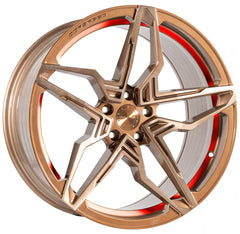 Corspeed Kharma higloss-bronze brushed surface undercut trimline red Alufelge 9x20 Zoll ET35 LK 5x112 ML73.1