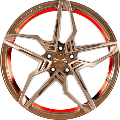 Corspeed Kharma higloss-bronze brushed surface undercut trimline red 9x20 ET35 - LK5/112 ML73.1 – Bild 2