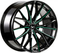 Barracuda Project 3.0 black gloss flashgreen 8.5x20 ET30 - LK5/120 ML72.6