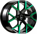Barracuda Tzunamee EVO black gloss flashgreen 8.5x19 ET35 - LK5/114.3 ML73.1
